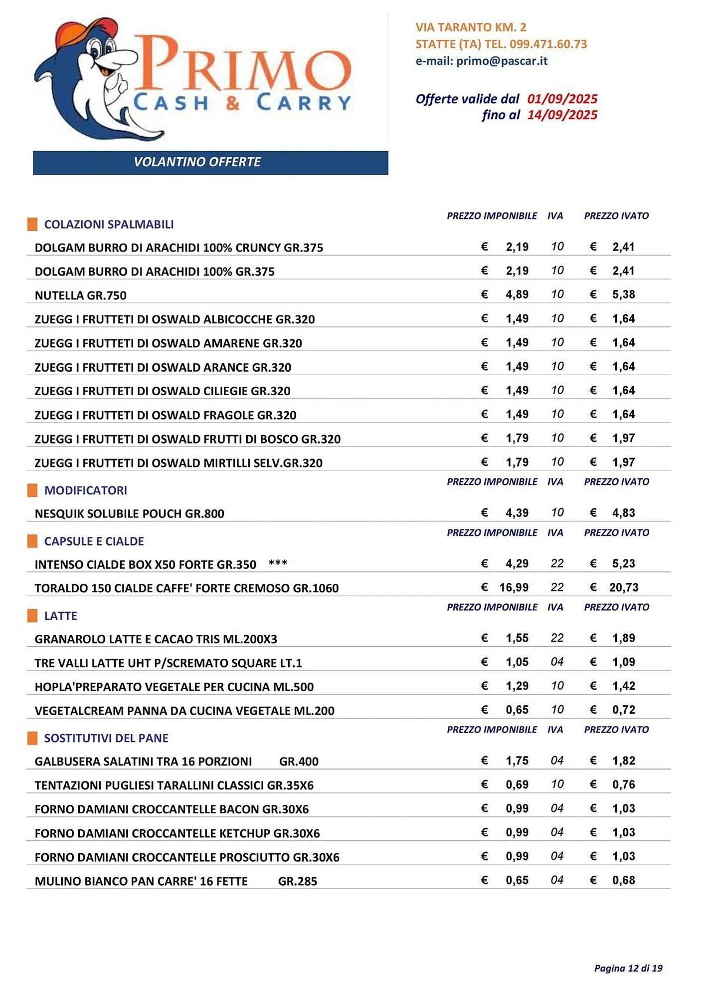 Volantino Gruppo Pascar da 1 settembre a 14 settembre di 2025 - Pagina del volantino 12