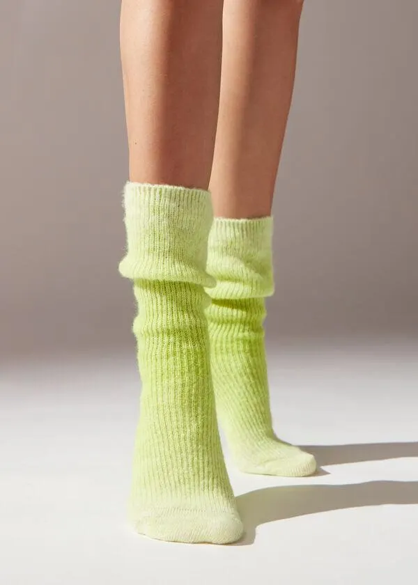 Calze Corte con Lana Soft Sfumata