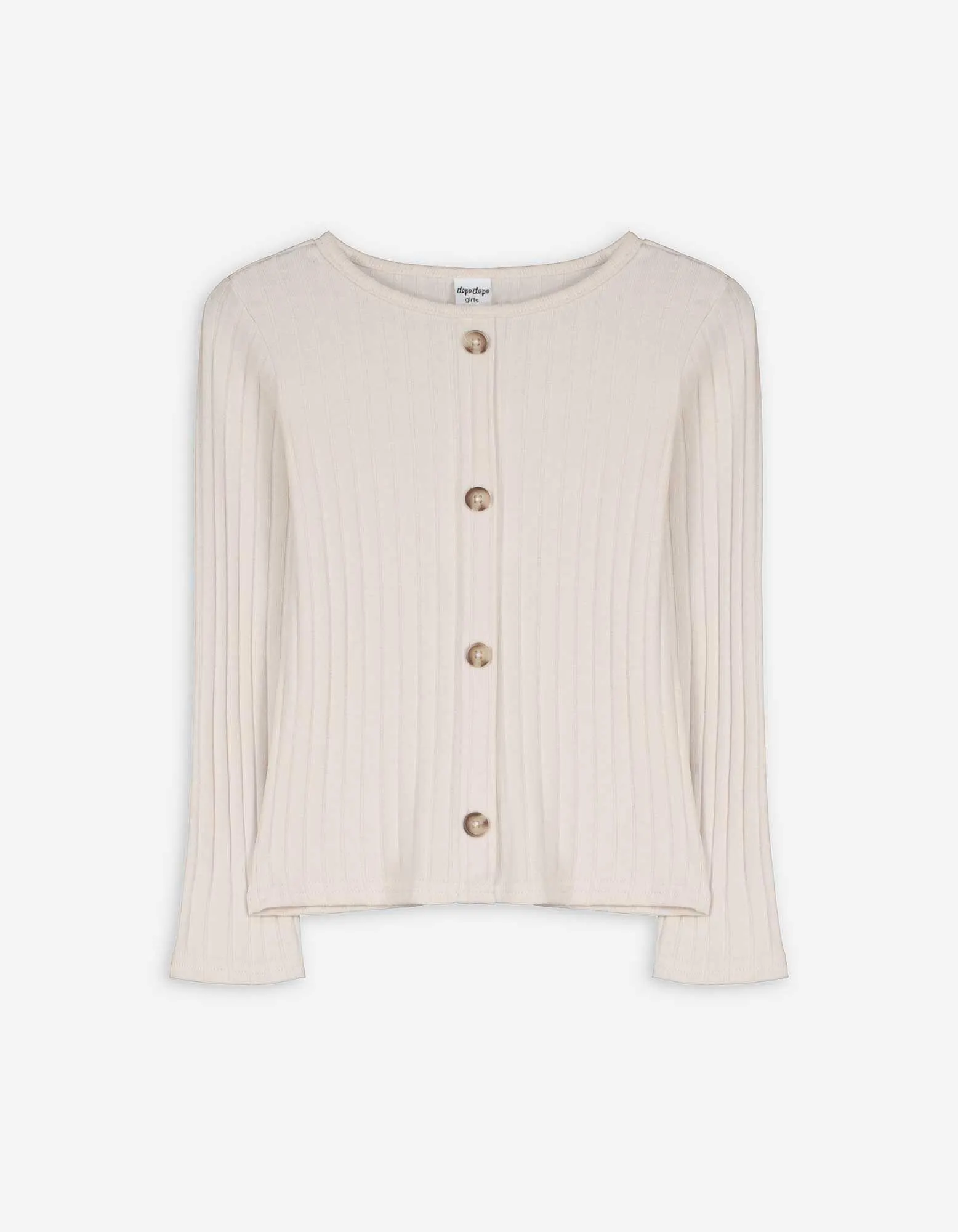 Maglia a manica lunga - Bottoni decorativi - beige