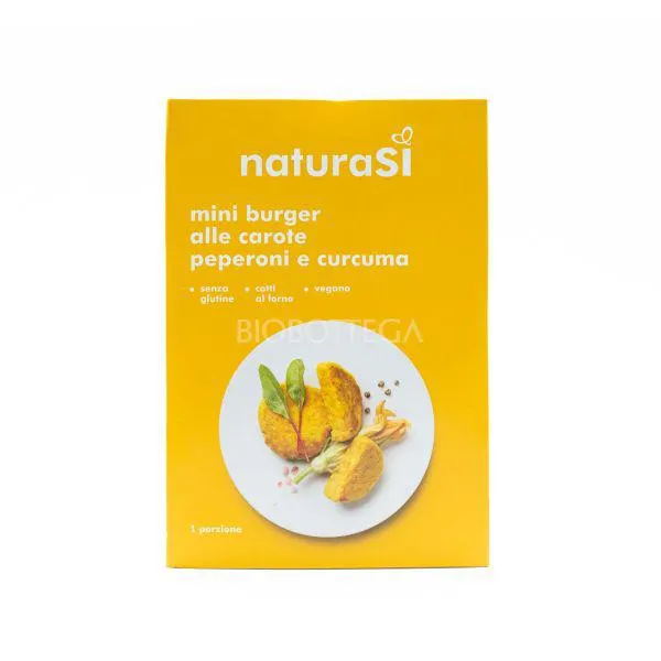 Mini Burger alle Carote, Peperoni e Curcuma NaturaSì 140G