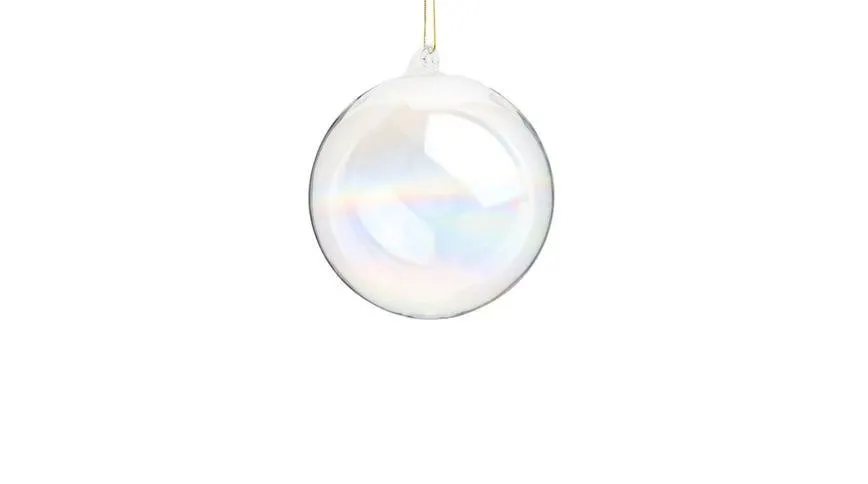 Iridescente sfera natalizia in vetro Ø6 cm