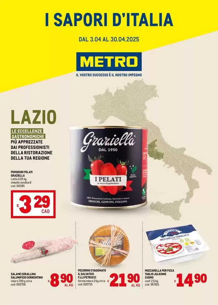 Sapori d'Italia -Lazio da 3 aprile a 30 aprile di 2025 - Pagina del volantino 1