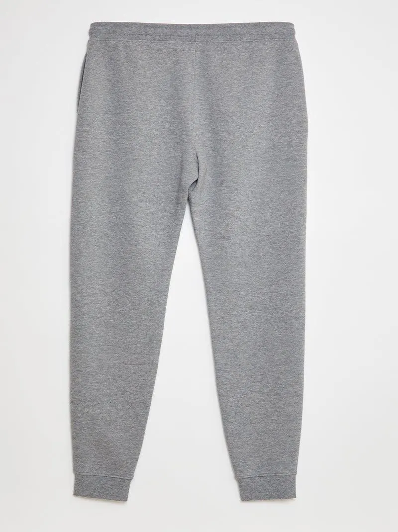 Joggers basic in tessuto felpato - L38 - Grigio