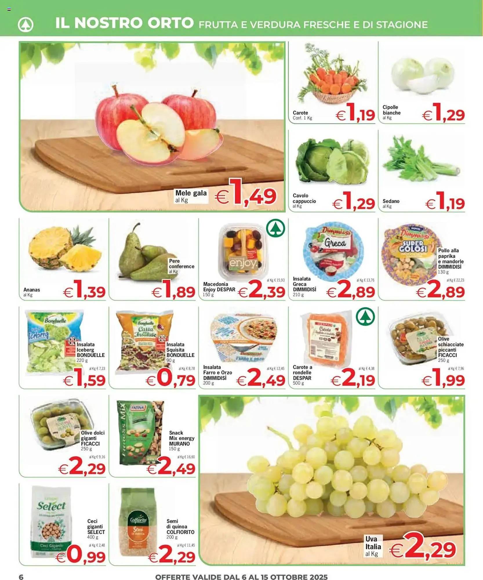 Volantino Eurospar da 6 ottobre a 15 ottobre di 2025 - Pagina del volantino 6