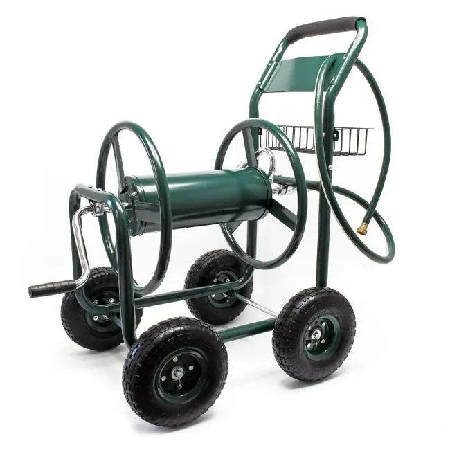 Wiltec Carrello avvolgitubo da giardino con manovella e attacco per tubo, avvolgitubo, per tubi da 3/4" (19 mm) lunghi max 70m, irrigazione gi