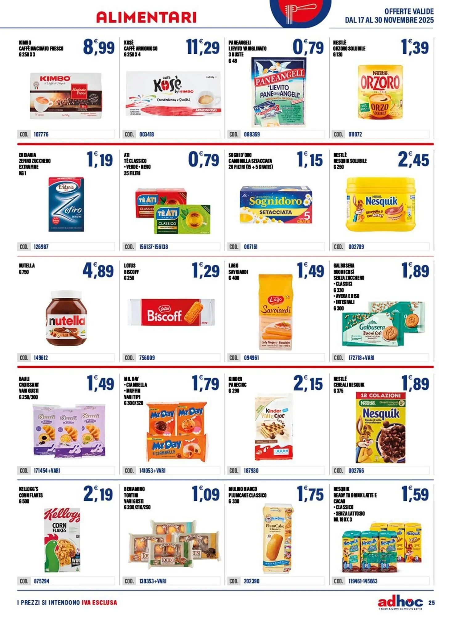 Volantino Adhoc da 17 novembre a 30 novembre di 2025 - Pagina del volantino 25