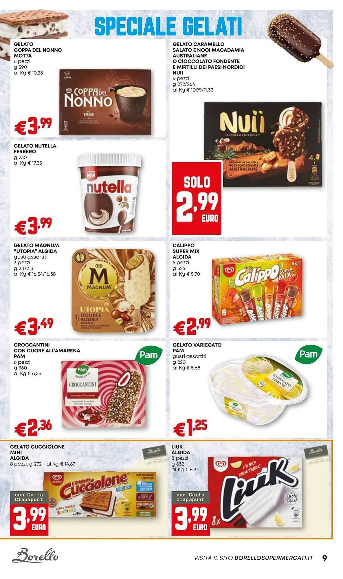 Volantino Borello Supermercati da 29 maggio a 11 giugno di 2025 - Pagina del volantino 9