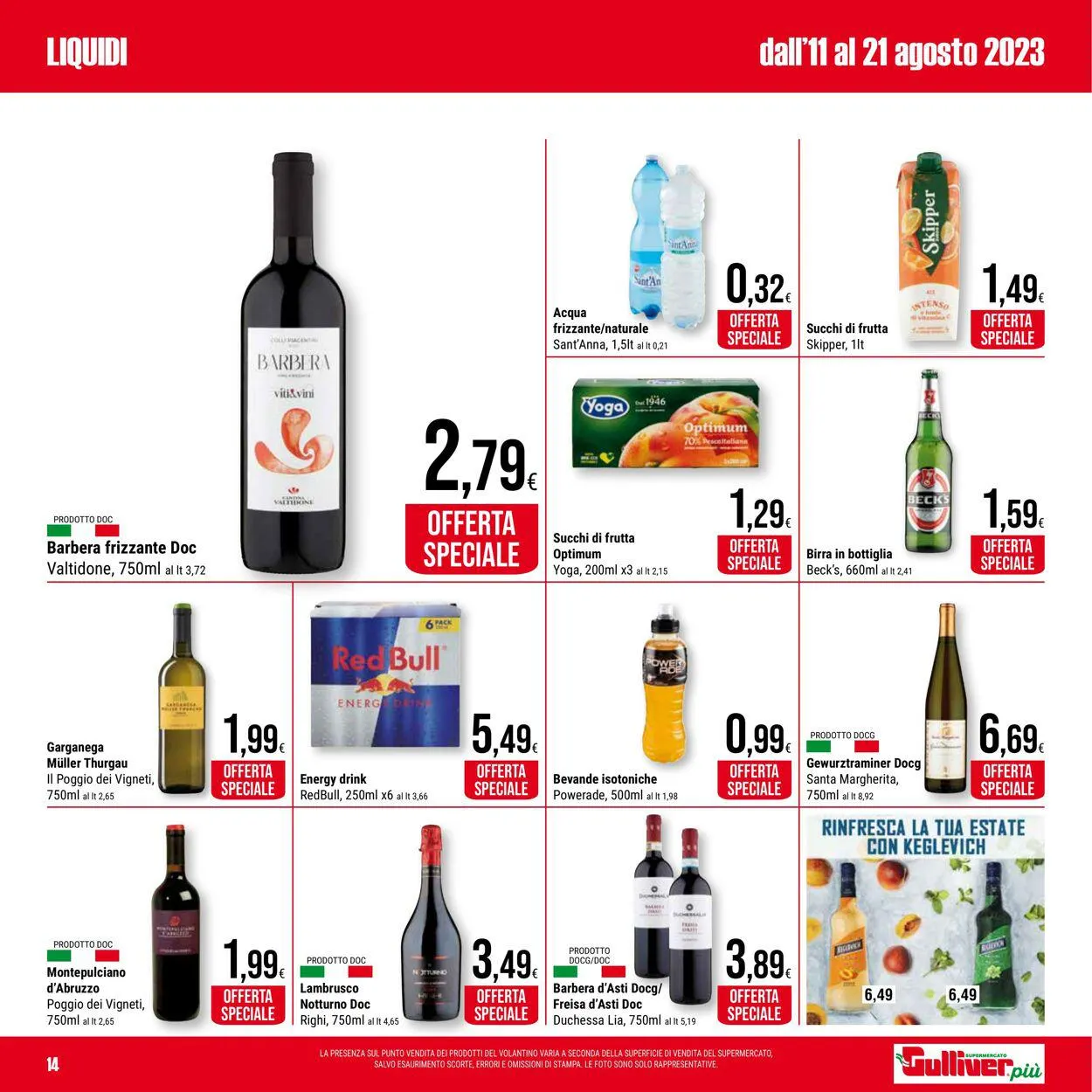 Gulliver Volantino attuale da 11 agosto a 21 agosto di 2023 - Pagina del volantino 14