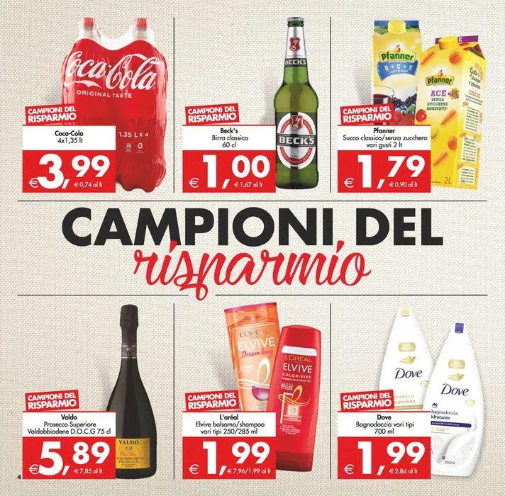 Campioni del risparmio. da 3 settembre a 12 settembre di 2024 - Pagina del volantino 4