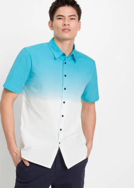 Camicia a maniche corte con colori sfumati