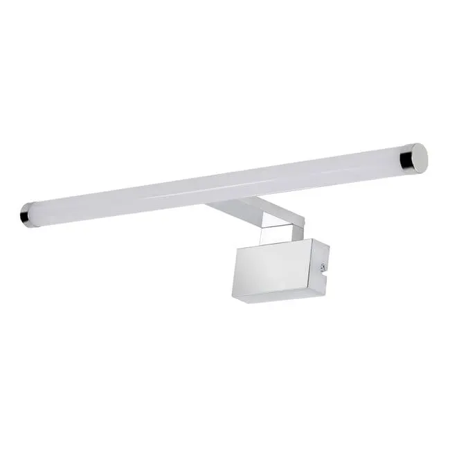 Applique LED bagno moderno Solar 50 con kit multi attacco cromo IP44, luce bianco naturale 640 lumen, INSPIRE