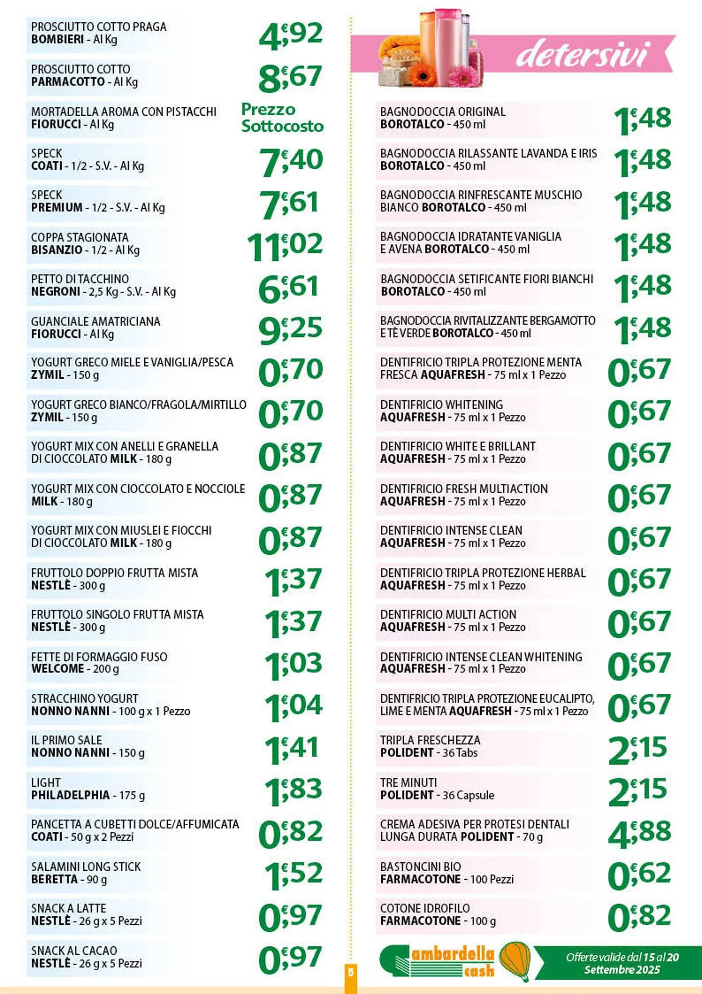 Volantino Gambardella Cash da 13 settembre a 16 settembre di 2025 - Pagina del volantino 5