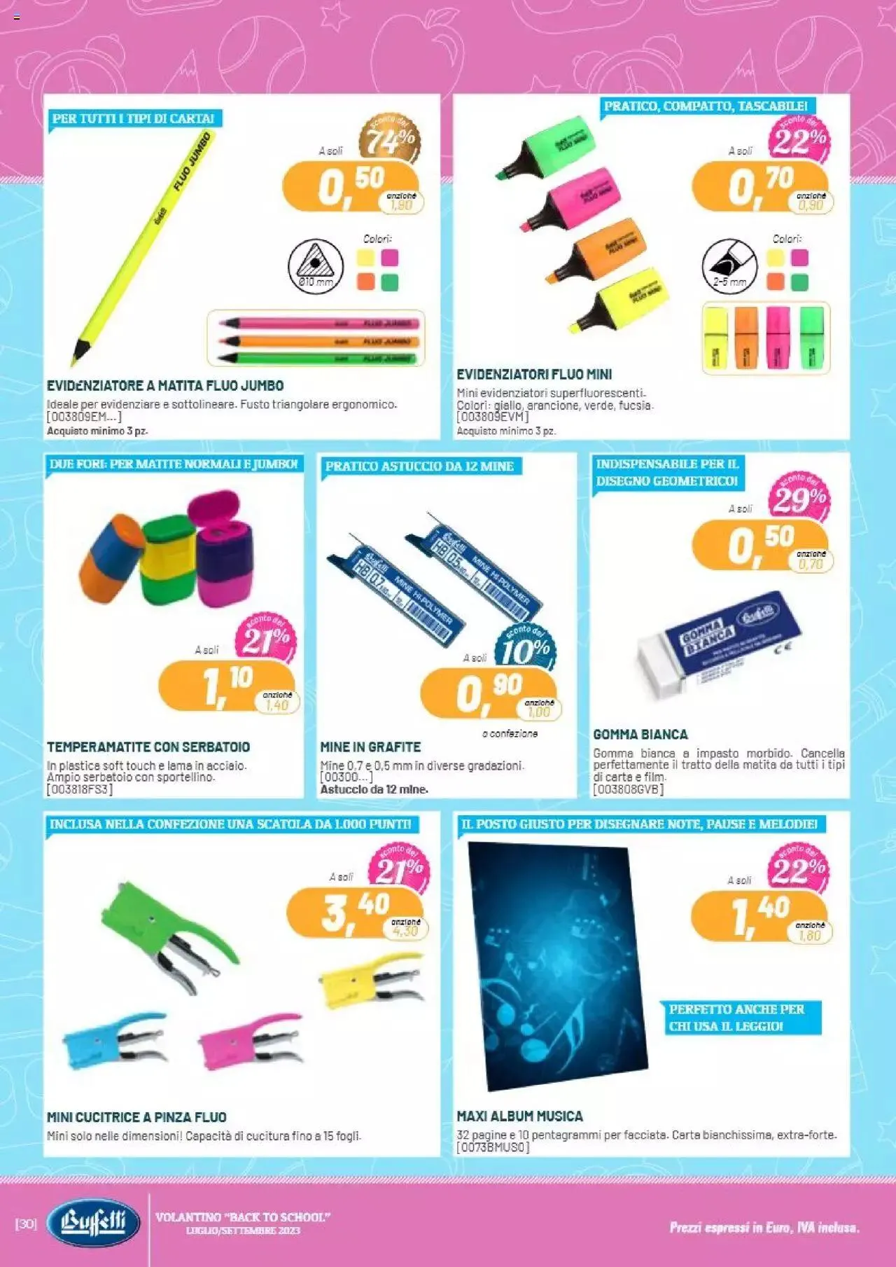 Volantino Buffetti da 1 luglio a 30 settembre di 2023 - Pagina del volantino 30