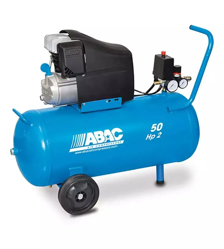COMPRESSORE ARIA LUBRIFICATO ABAC MONTECARLO L20 SERBATOIO 50 LITRI 2 HP 220 L/MIN