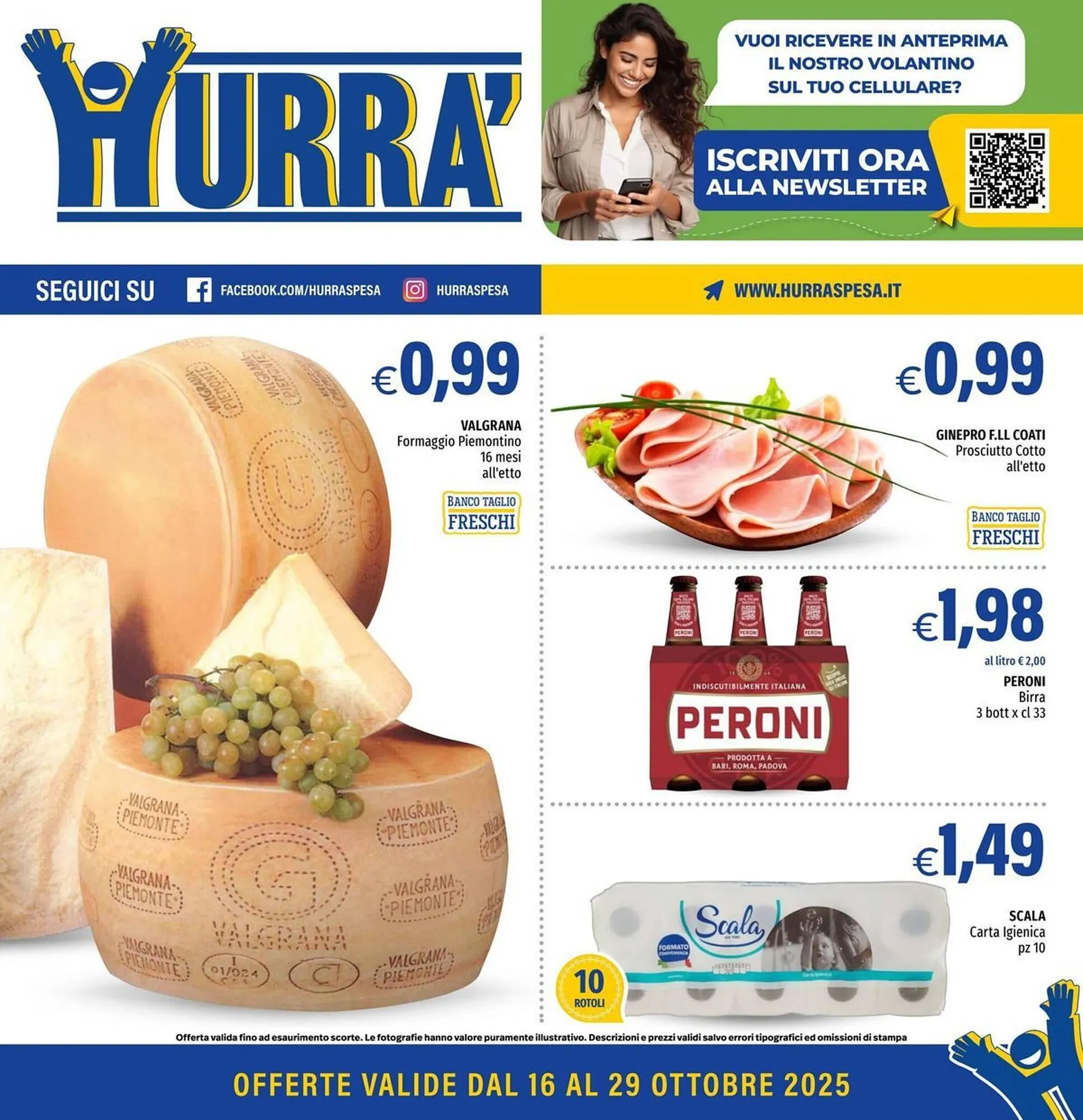 Volantino Hurrà da 16 ottobre a 29 ottobre di 2025 - Pagina del volantino 1