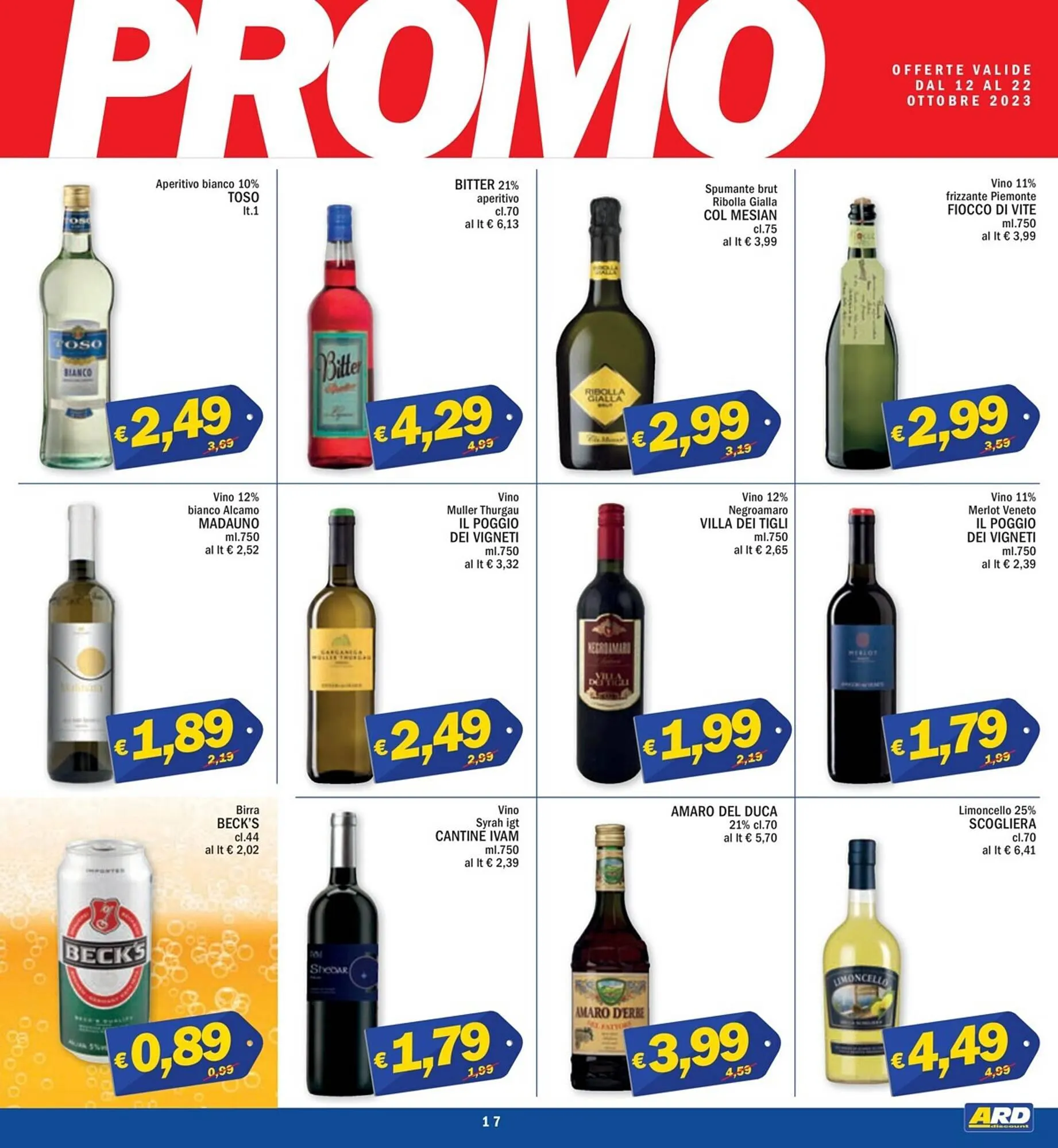 Volantino Ard Discount da 12 ottobre a 22 ottobre di 2023 - Pagina del volantino 17
