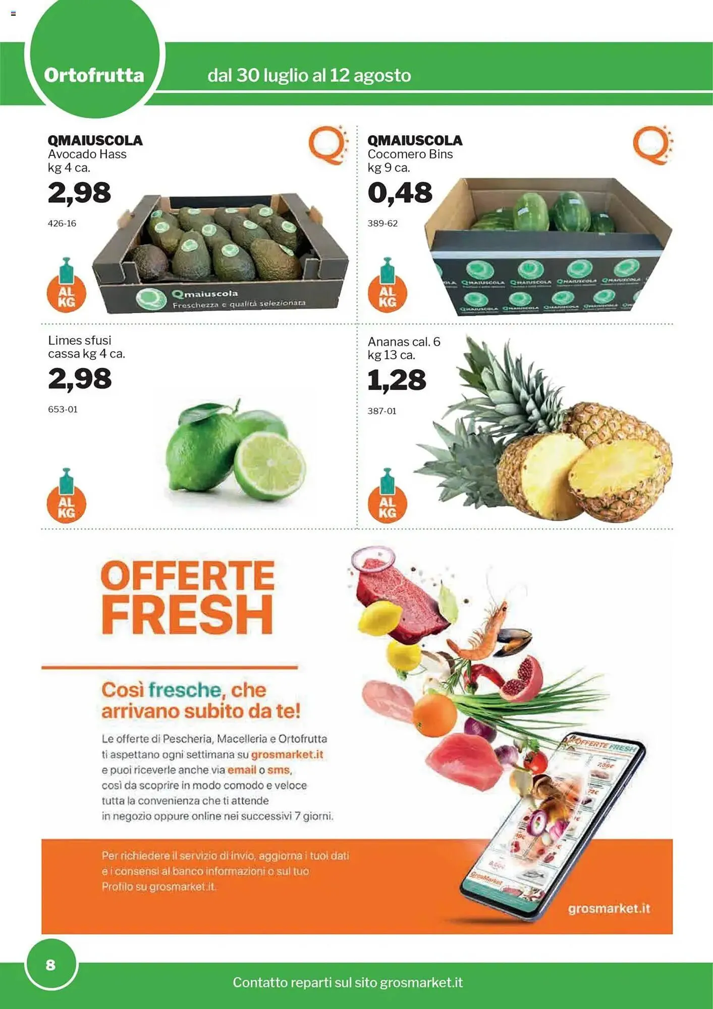 Volantino GrosMarket da 30 luglio a 12 agosto di 2025 - Pagina del volantino 8