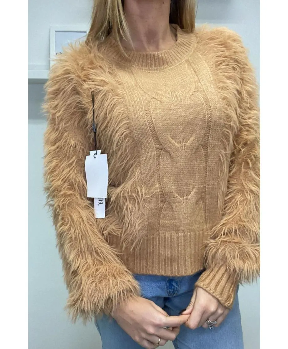 Maglione maniche pelosetto