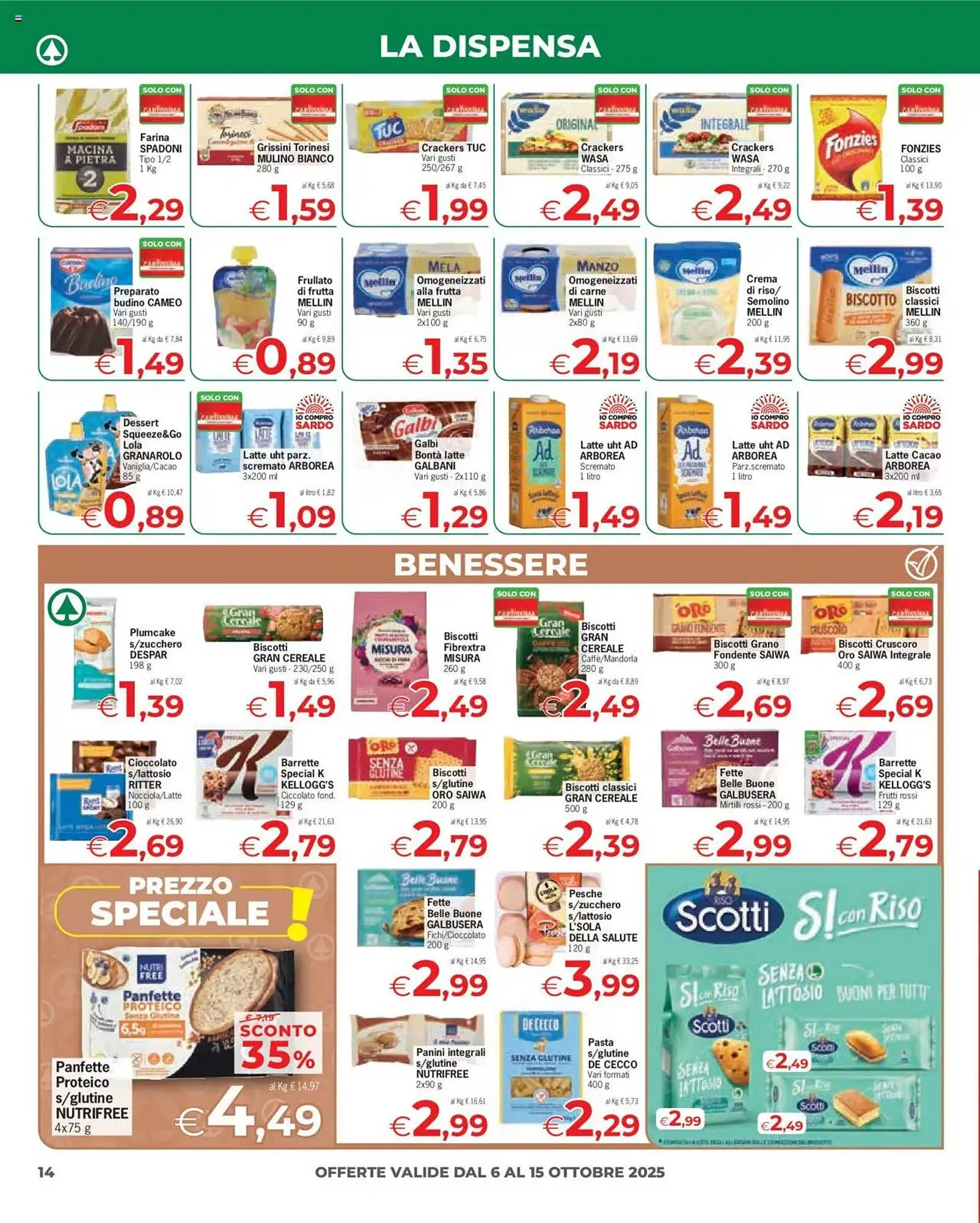 Volantino Eurospar da 6 ottobre a 15 ottobre di 2025 - Pagina del volantino 14