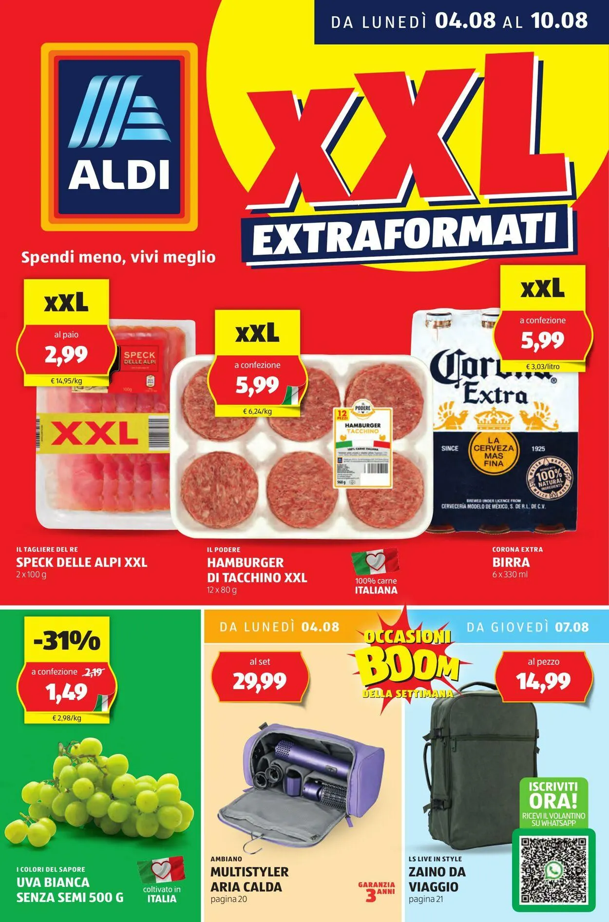 Aldi Volantino attuale da 4 agosto a 10 agosto di 2025 - Pagina del volantino 1