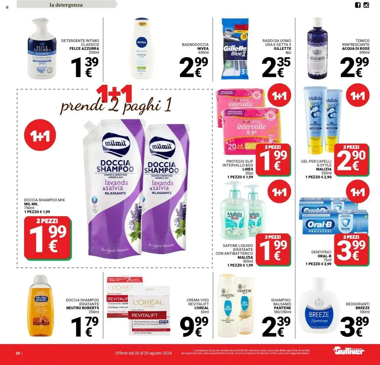 Volantino Gulliver da 20 agosto a 30 agosto di 2024 - Pagina del volantino 20