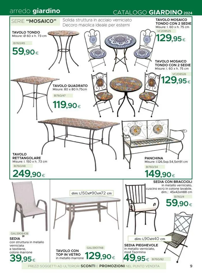 Catalogo giardino 2024 da 19 giugno a 31 agosto di 2024 - Pagina del volantino 9