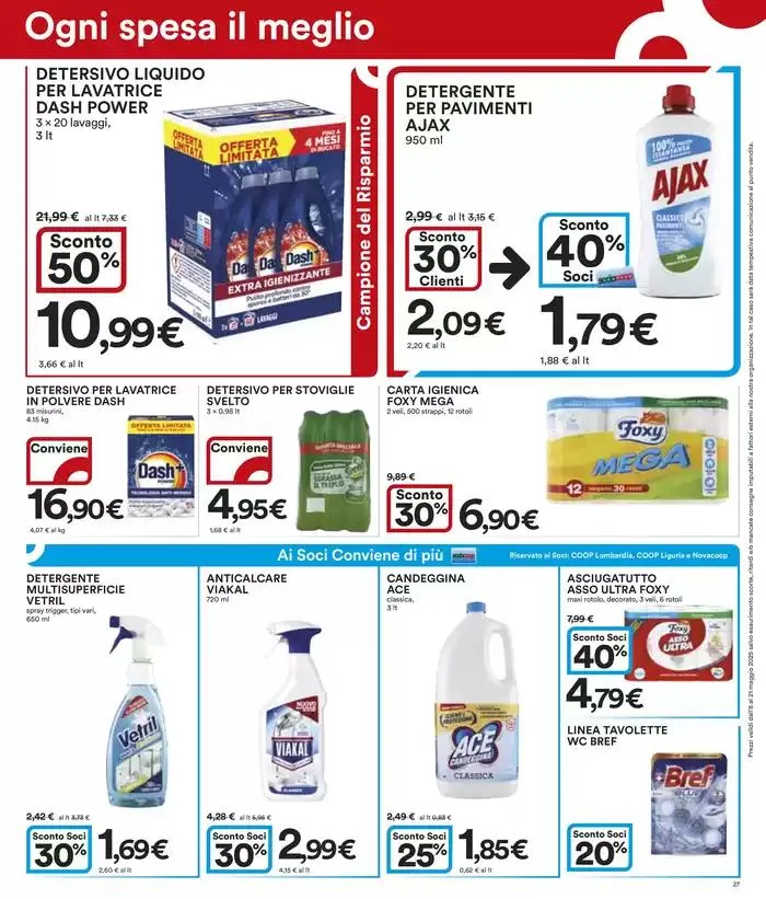 Grandi marche 30% 40% 50% da 8 maggio a 21 maggio di 2025 - Pagina del volantino 27