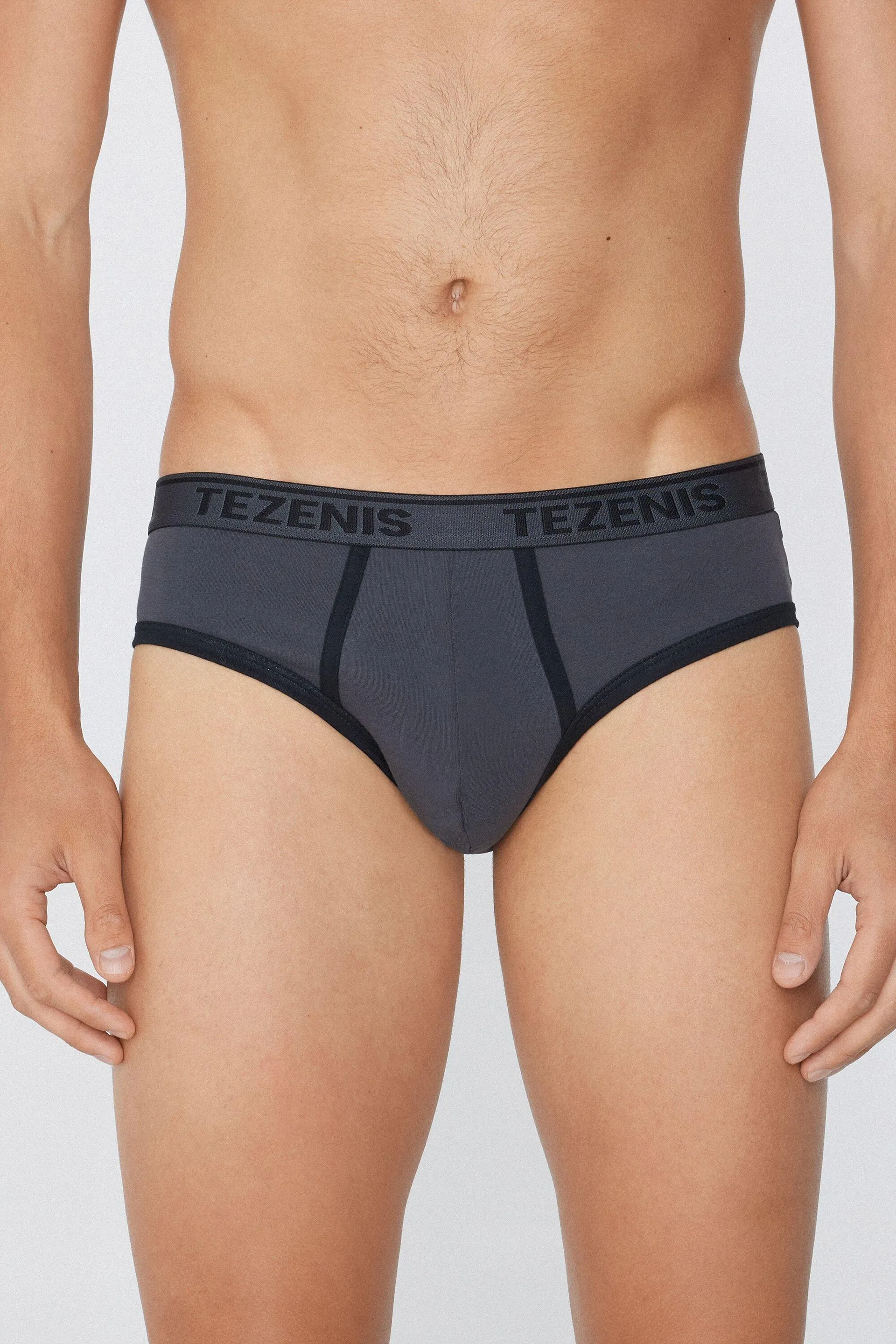 Slip in Cotone Organico con Bordi a Contrasto e Logo