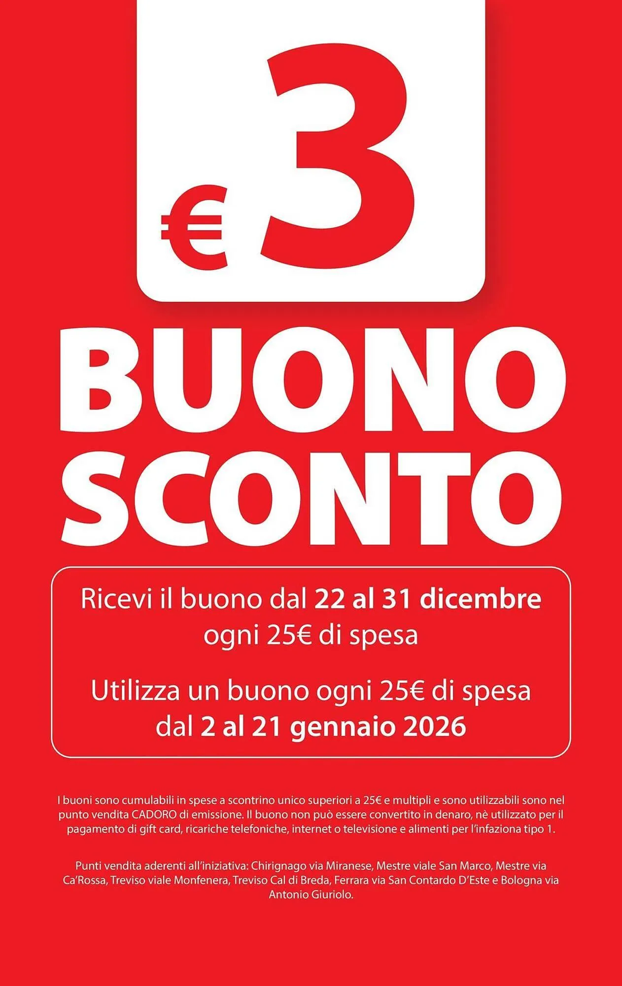 Volantino Cadoro da 22 dicembre a 31 dicembre di 2025 - Pagina del volantino 1