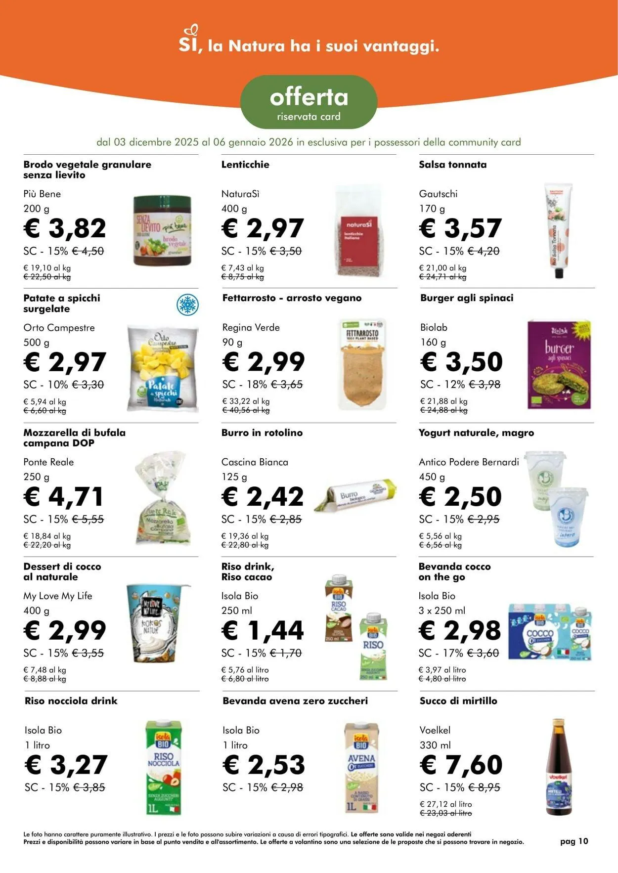 Natura Sì Volantino attuale da 1 dicembre a 1 gennaio di 2026 - Pagina del volantino 10
