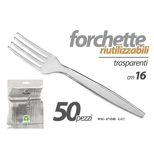 Gicos 50 Reusable Forks 16Cm K402-50