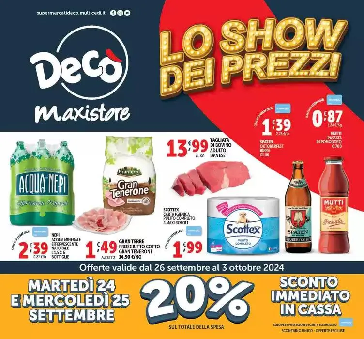 Lo show dei prezzi da 26 settembre a 3 ottobre di 2024 - Pagina del volantino 1