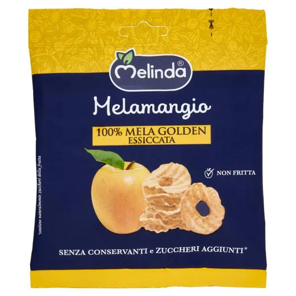 Melinda Melamangio 100% Mela Golden Essiccata Rondelle 20 g