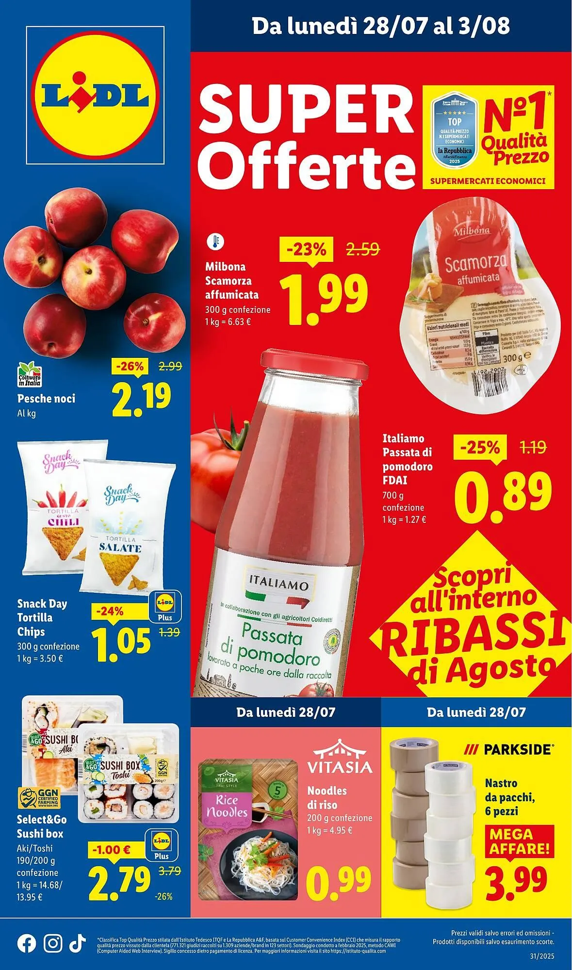 Volantino Lidl da 28 luglio a 3 agosto di 2025 - Pagina del volantino 1