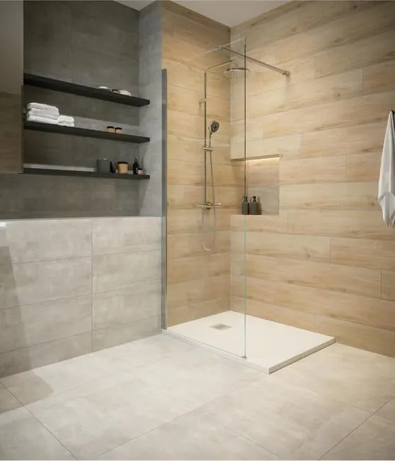 Walk-in remix L 80 x H 200 cm, vetro 8 mm vetro senza finitura / trasparente cromo