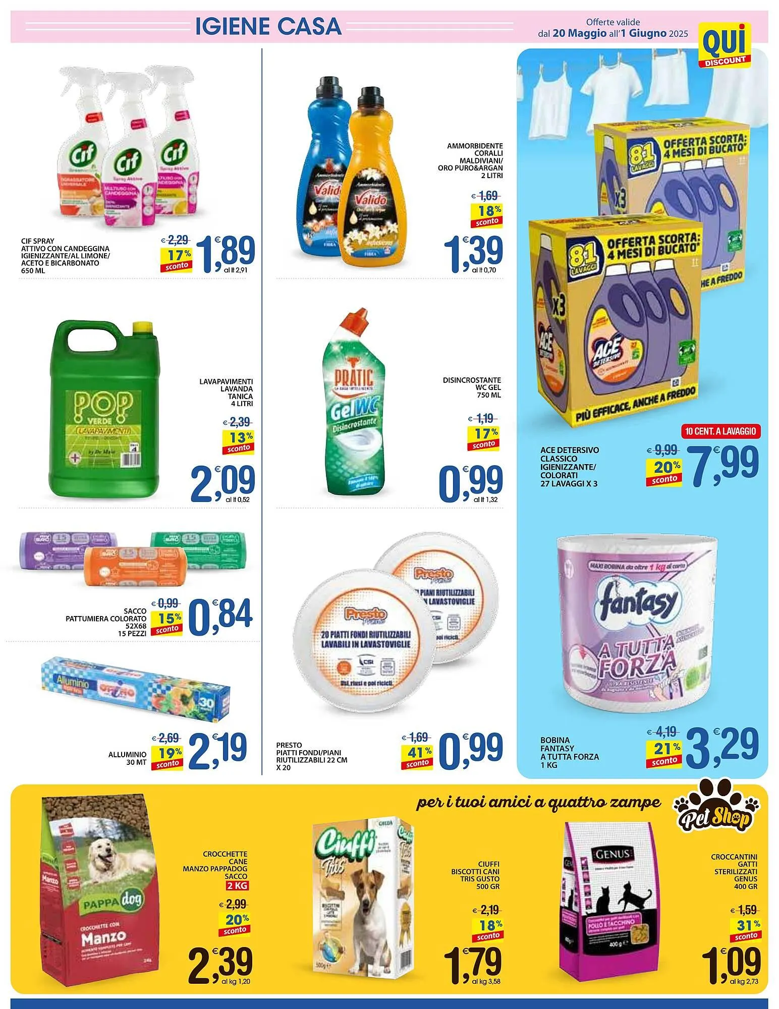 Volantino Qui Discount da 20 maggio a 1 giugno di 2025 - Pagina del volantino 7