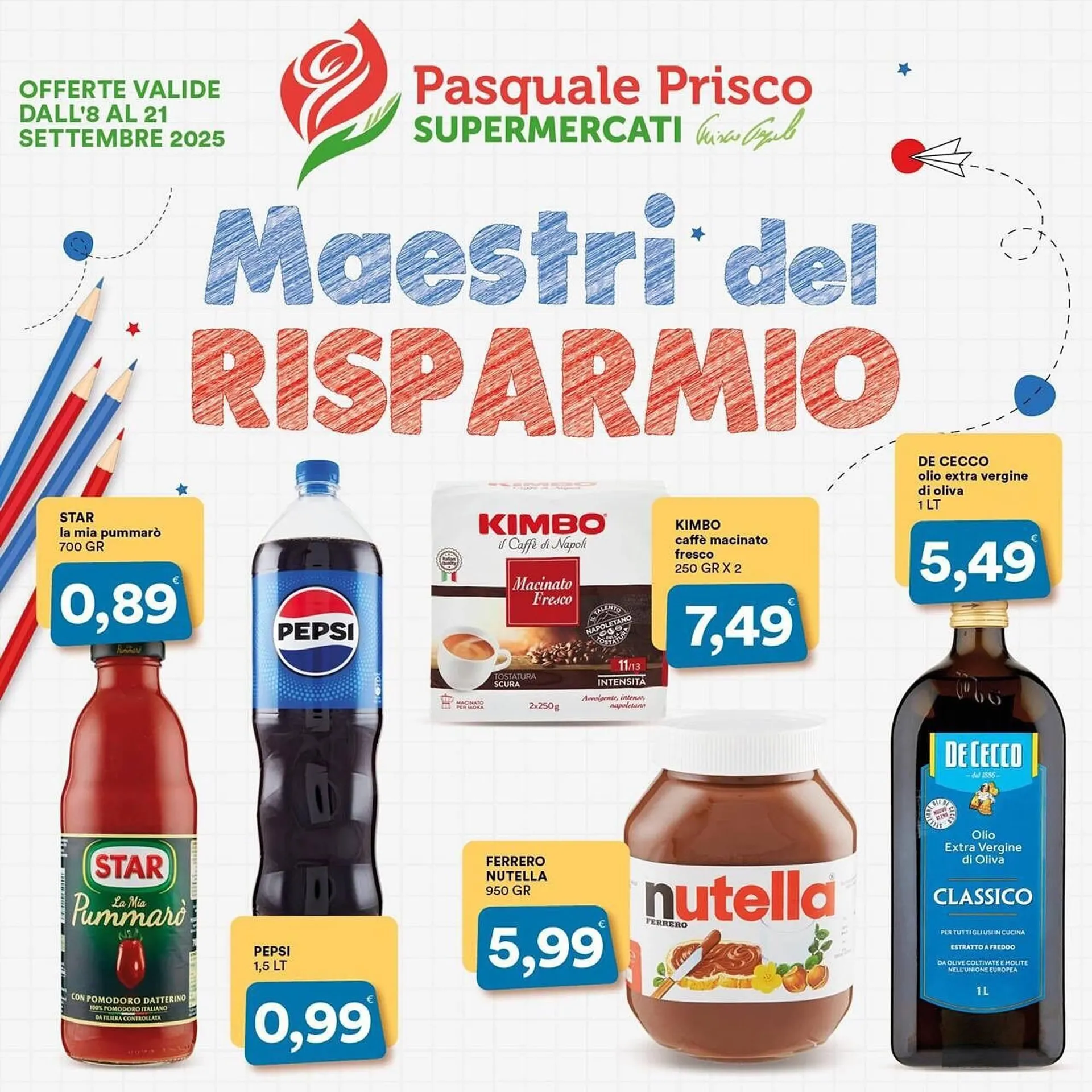Volantino Supermercati Pasquale Prisco da 8 settembre a 21 settembre di 2025 - Pagina del volantino 1