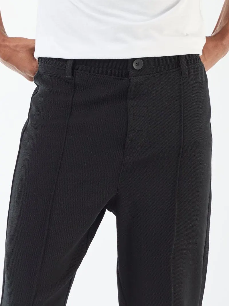 Chino regular tinta unita - Nero