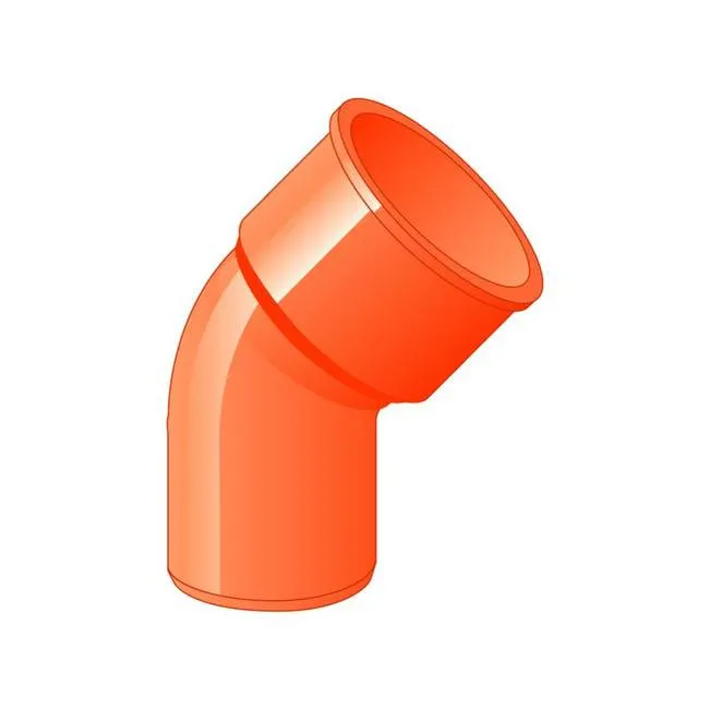 Curva di evacuazione arancione in PVC 45° Ø100 mm Vedi i dettagli del prodotto