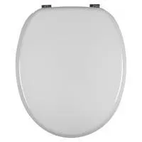 COPRIWATER UNIVERSALE OVALE IN MDF BIANCO CON CERNIERE IN ZAMA