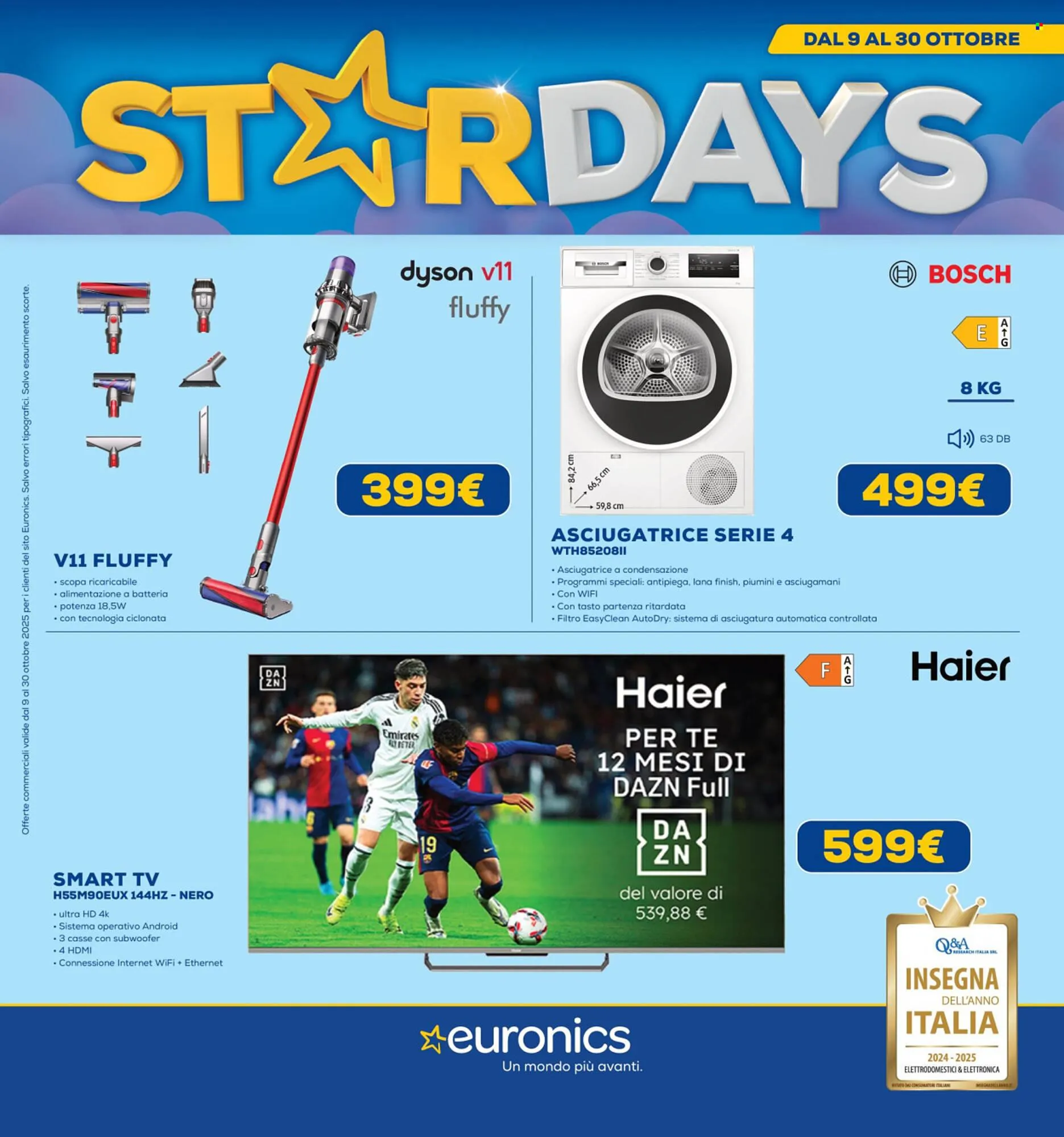 Volantino Euronics da 9 ottobre a 30 ottobre di 2025 - Pagina del volantino 1