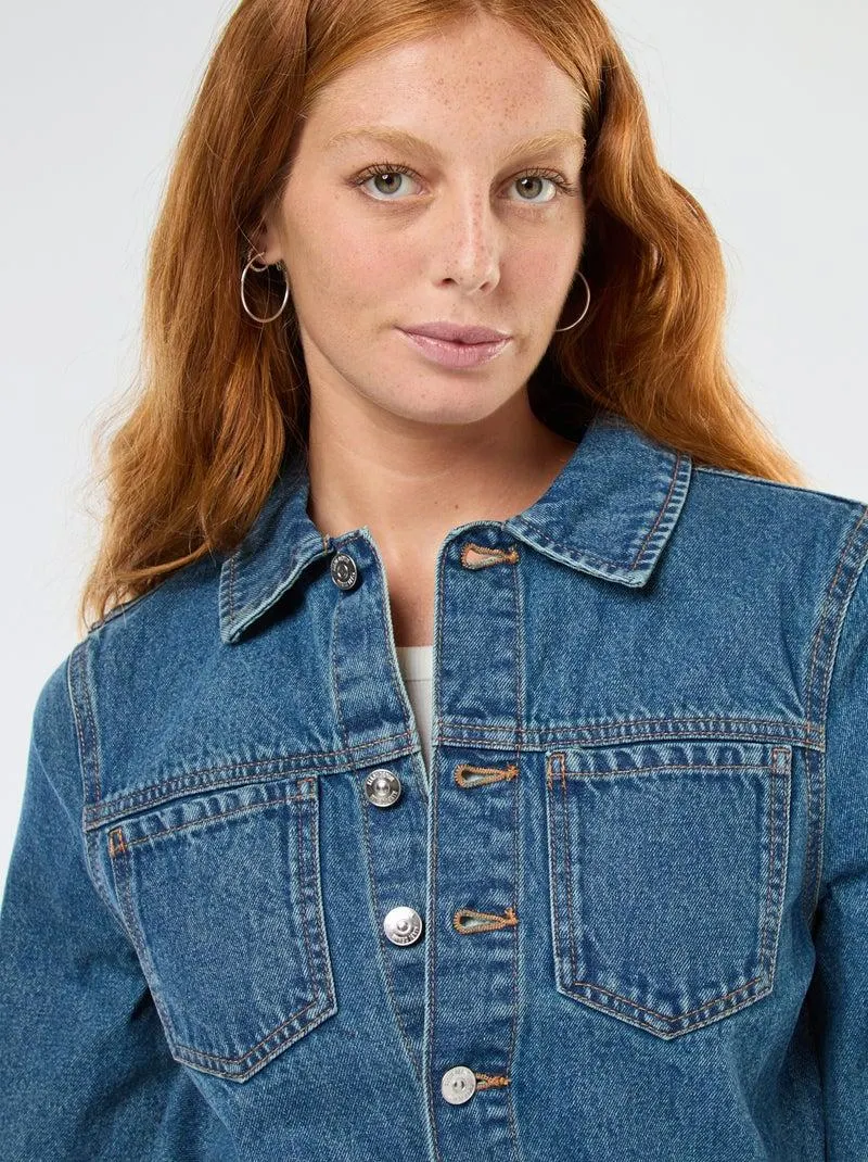 Abito camicia in denim - Blu