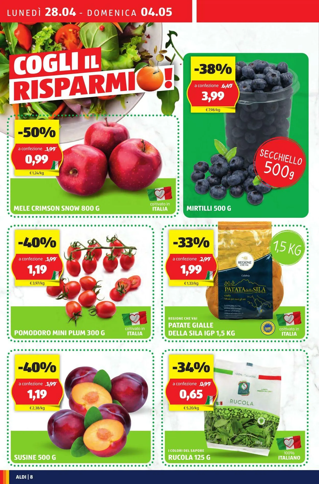 Aldi Volantino attuale da 28 aprile a 4 maggio di 2025 - Pagina del volantino 8