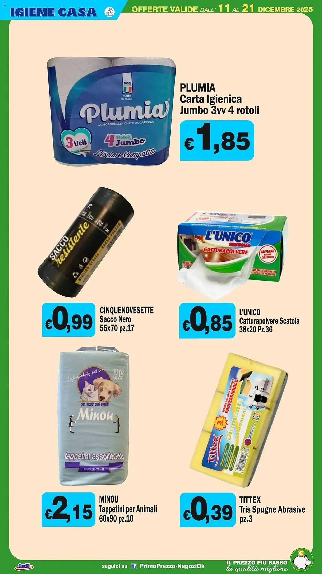 Volantino Primo Prezzo da 11 dicembre a 21 dicembre di 2025 - Pagina del volantino 22