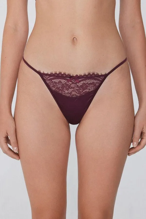 Perizoma con Fianchetto Tanga Shiny Essential