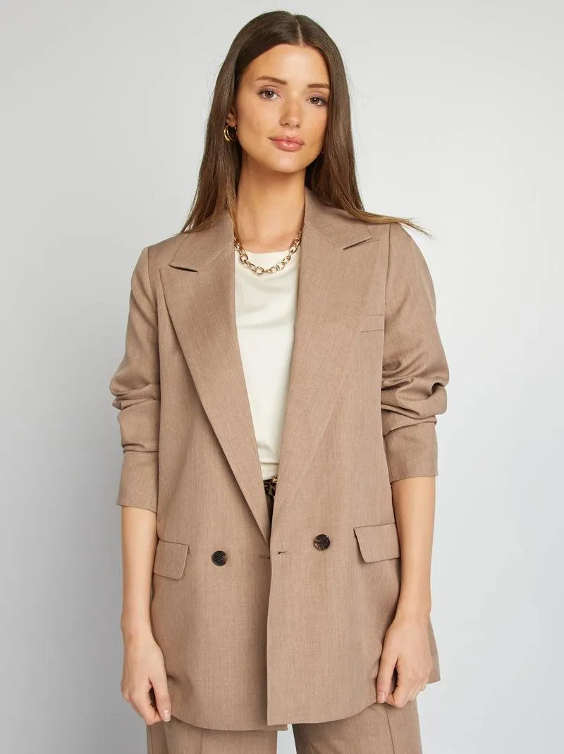 Giacca blazer oversize - BEIGE
