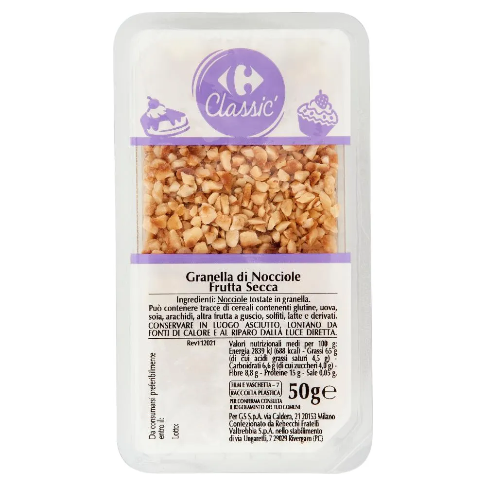 Carrefour Classic Granella di Nocciole 50 g