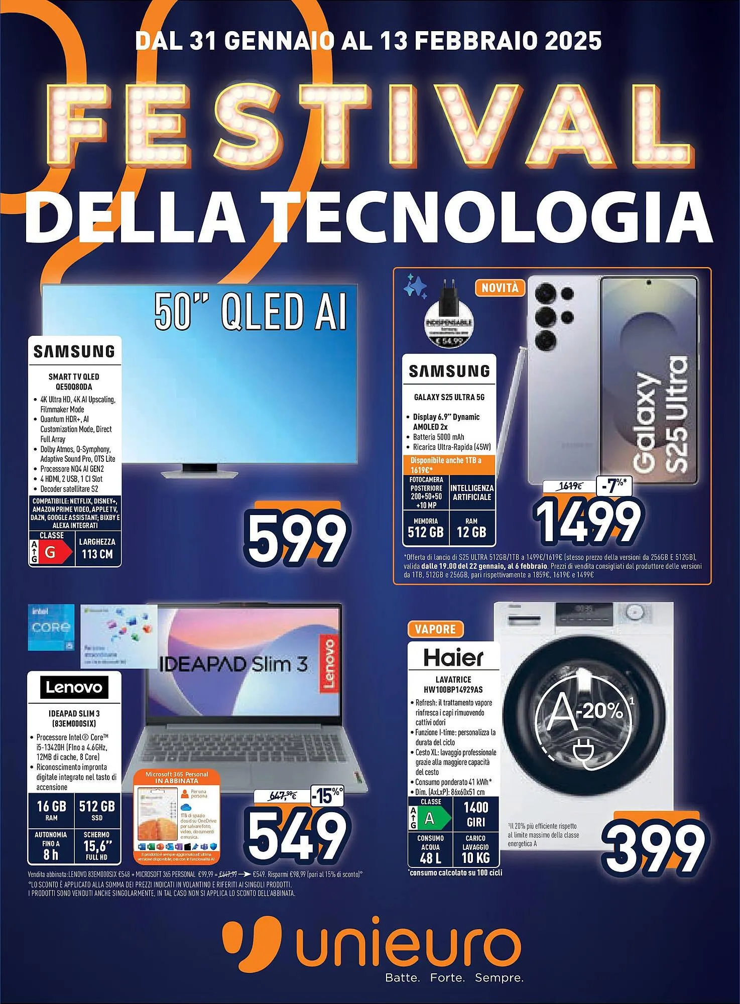 Volantino Unieuro da 30 gennaio a 13 febbraio di 2025 - Pagina del volantino 1