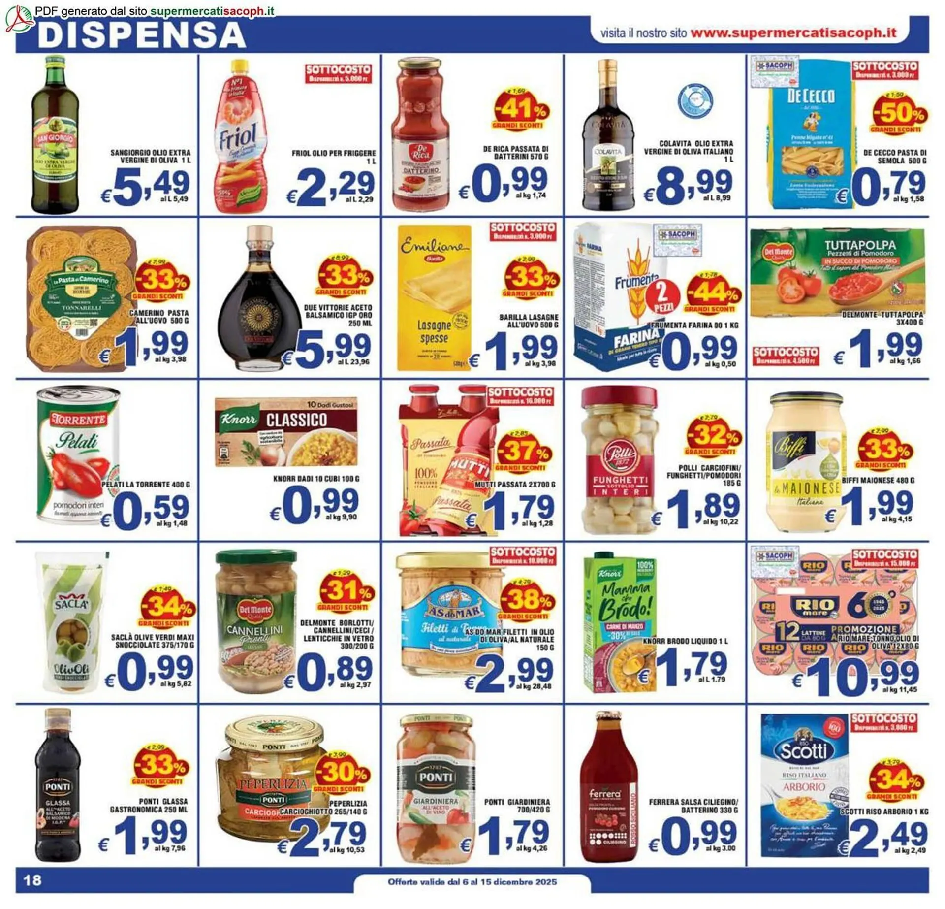 Volantino Sacoph da 6 dicembre a 15 dicembre di 2025 - Pagina del volantino 18