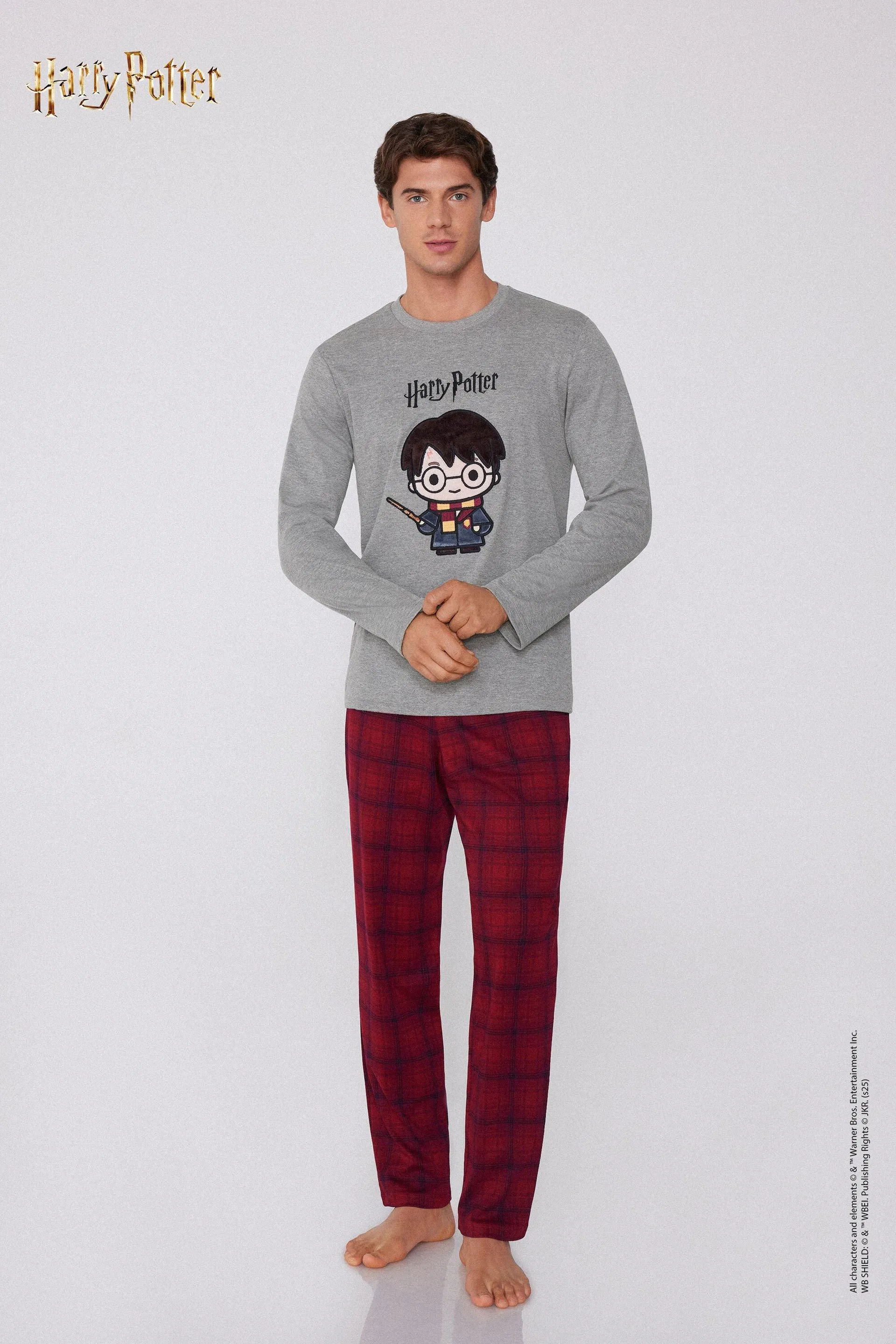 Pigiama Lungo Cotone Patch Harry Potter